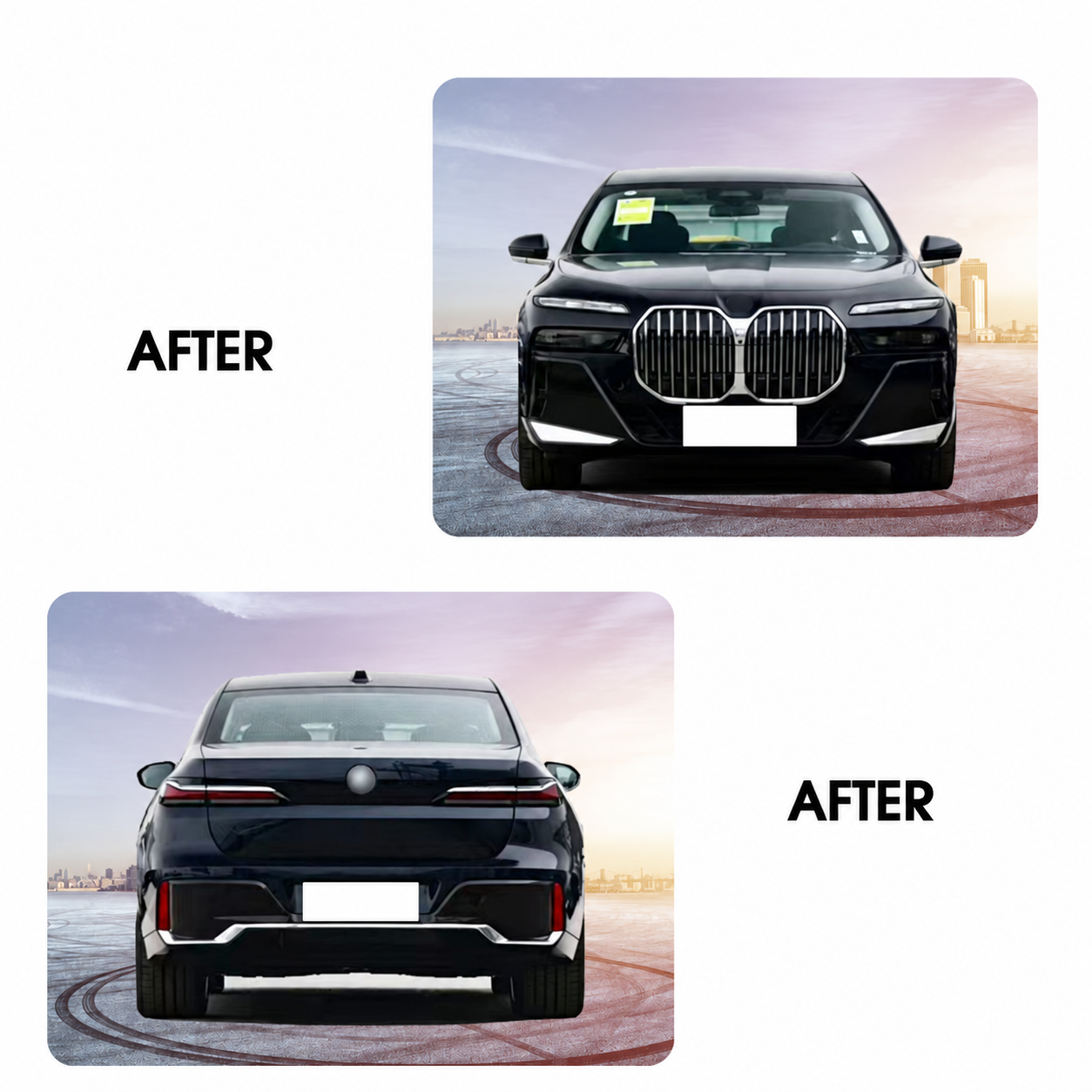 Đầu và đuôi mẫu nâng cấp BMW F02 theo phong cách G70